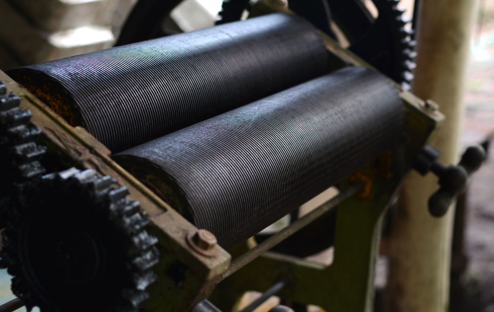Rubber lining crew at work